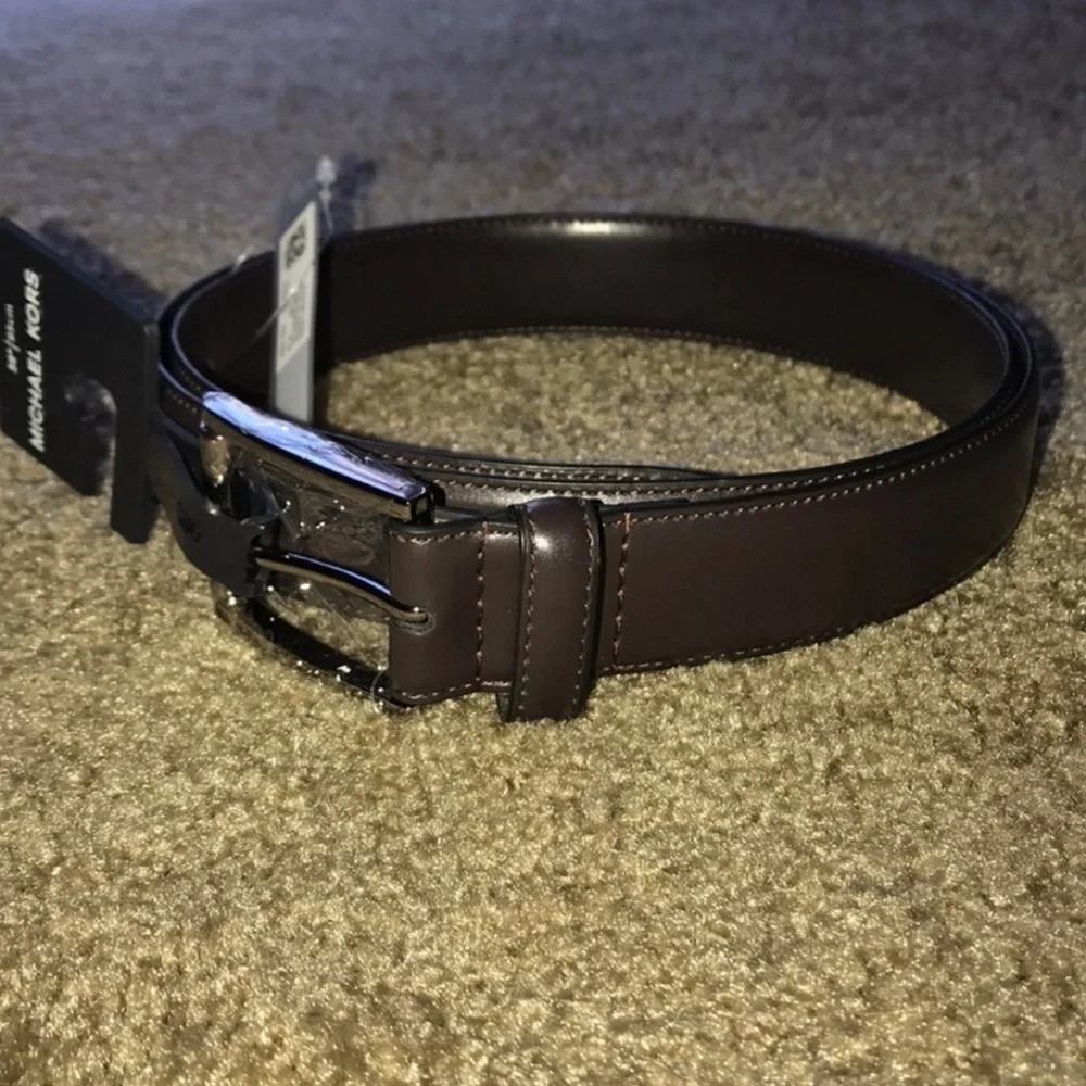 Michael Kors Men Dress Belt. Brown. Size 34- 85 cm.NWT